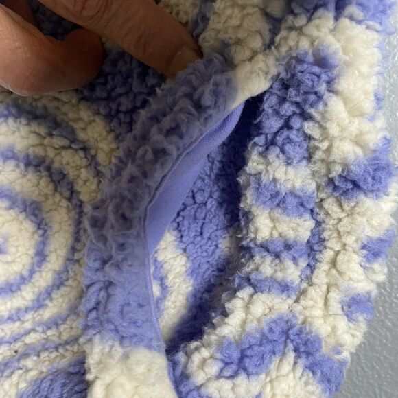 CALI 1850 Jogger Sherpa Fleece Floral Lounge Sweatpants Hippie Womens XS Purple - Picture 4 of 9